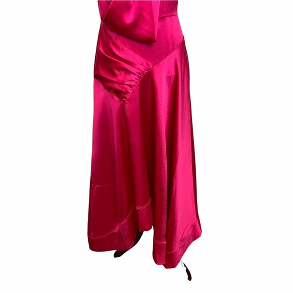 New With Tags Acler Palmera Dress Fuscia Pink Long Maxi Evening Dress Size 4 - Picture 4 of 10